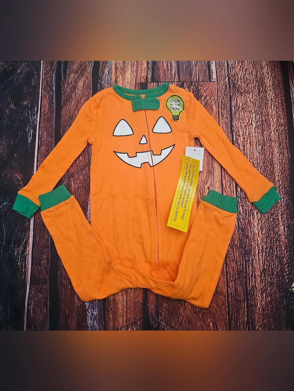 Designer boys girls 12 months clothes halloween pumpkin outfit glow in the dark
